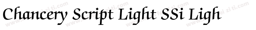 Chancery Script Light SSi Light字体转换